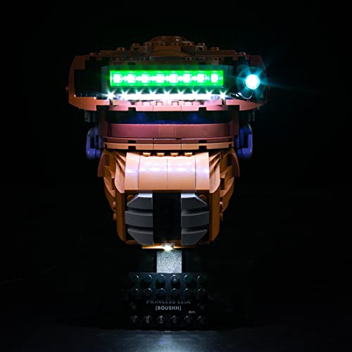 VONADO LED Light Kit Compatible with Lego Princess Leia (Boushh) Helmet 75351, DIY Lights Compatible with Princess Leia Lego Helmet (NO Model), Creative Decor Lighting Compatible with Lego Helmet 2023 - style: Light Compatible with Lego Princess Leia Bous