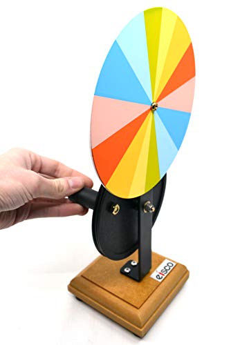 EISCO Newton's Color Disc, Hand Driven, Wooden Base, 13" Tall