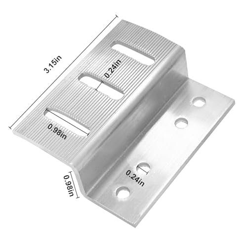 Newpowa Solar Panel Mounting Z Brackets, with Nuts and Bolts, Designed for PRO Series, Silver, 2 Set of 4 Units - size: UP Silver*2