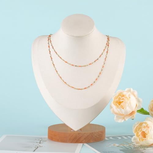 UMAOKANG 5 Meters Gold Plated Stainless Steel Bulk Chain for Jewelry Making - color: Gold-Orange