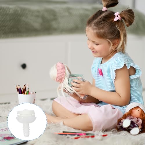 PATIKIL 15mm Doll Joints, 10 Set Plastic Removable Animal Joints Connector Engage Bolt for Bear Soft Limbs Making Head Joints DIY Crafts Accessories, White - size: 15mm