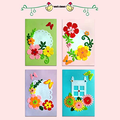QIAONIUNIU Card Making Kits DIY Handmade Greeting Card Kits for Kids, Christmas Card Folded Cards and Matching Envelopes Thank You Card Art Crafts Crafty Set Gifts for Girls & Boys - color: card making -3