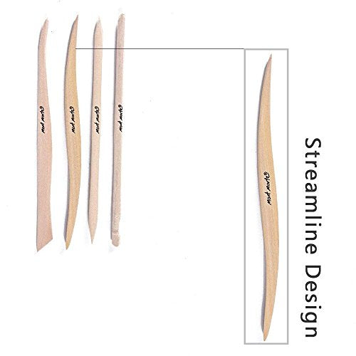 Mont Marte Boxwood Mini Clay Modeling Tools 10 Piece. Set of Double Ended Pieces Providing 20 Tools. Suitable for Cutting, Carving and Smoothing
