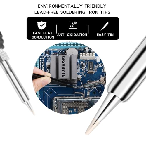 3D Printer Smoothing Kit – Finishing & Smoothing Tool with Temp Control Display for ABS, PETG, TPU, PLA Models – Soldering & Welding Iron for 3D Printing & 8pcs Soldering Iron Tips (Smoothing Kit) - style: Smoothing Kit