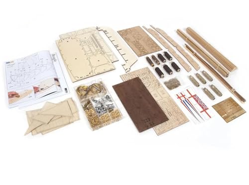 OcCre HMS Beagle 1:60 Scale Wooden Ship Model Construction Kit#12005 Adult Assembly Required (Model with OcCre Preimium Acrylic Paint Set) - color: Model with OcCre Preimium Acrylic Paint Set