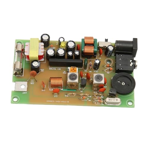AM Radio Transmitter Board Kit, Short Wave Low Power Sound Amplification 100mW SW Radio Amplifier Kit, 21MHZ Crystal Frequency Stabilization for DIY Campus Broadcast Radi