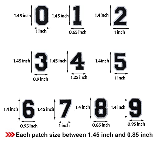 GYGYL 30 Pieces Iron on Numbers Patches for Clothes, Light Blue - color: Light Blue, size: Pack of Numbers