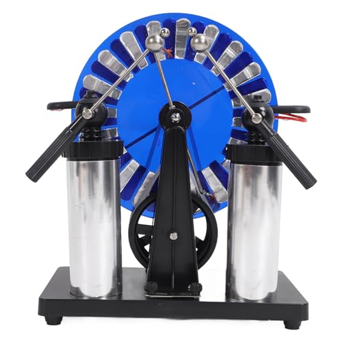Electrostatic Induction Motor, PVC Hand Crank Spark Discharge Static Electricity Generator, Brighter Spark, Longer Time Interval, Dark Room Observation, Electric Shock Avoidance, for Science Education