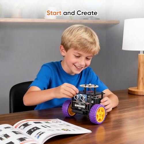 Smart Robot Car Kit, Robotics for Kids Ages 8-12 12-16 - color: Purple