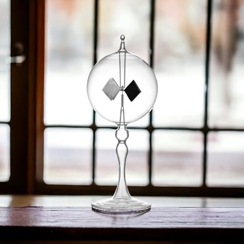 Large Transparent Solar Power Crookes Radiometer Sun Light Energy Spinning Vanes Windmill Gift Home - color: Transparent