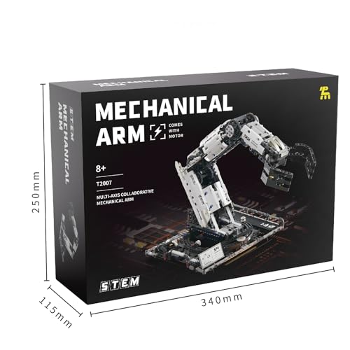 Robotic Arm Building Blocks Set, Programmable Stem Toys for Ages 8-13, Technic Coding Robot Toys for Kidults, 1029 Pcs Educational Projects for School, APP & Remote Control with Rechargeable Battery