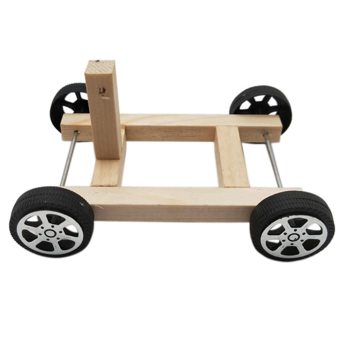 ZCZQC Wooden Science Experiment Kit Model Monoplane Electric Aerodynamic Car Educational DIY Scientific Research Tutorials