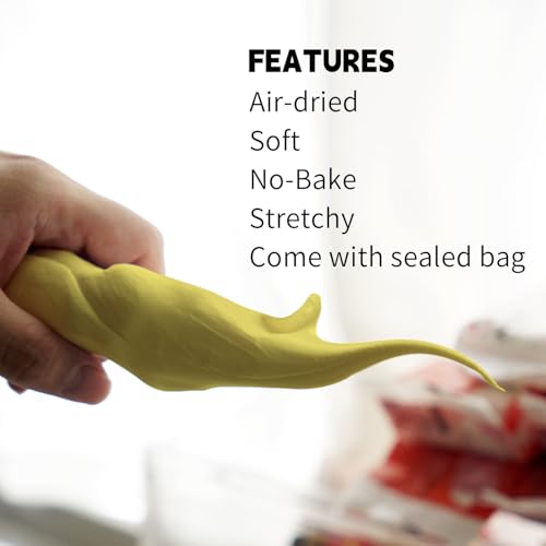 Air Dry Clay Lightweight, Flexible Modeling Clay for Adults Arts and Crafts - color: Yellow