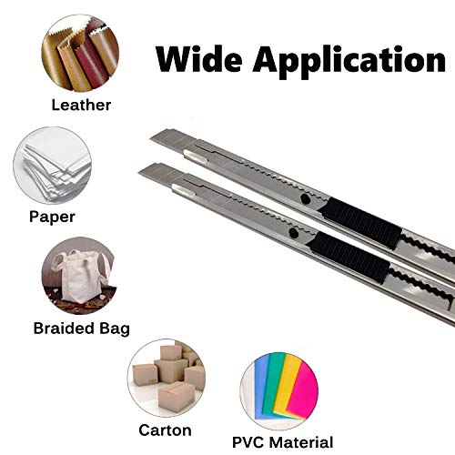 9mm Snap Off Utility Knife 5 Pack High Hardness Retractable Box Cutters with Snap Off Blades,Art Craft Hobby Cutter 9mm Knife for Home Office Workstation - style: 60 Angle