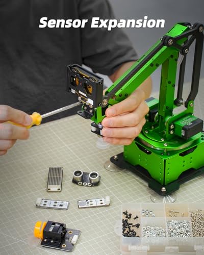 LewanSoul Robotic Arm Kit, MaxArm for Arduino Python Programming ESP32 Open Source Smart Robot Arm with Bus Servo, Suction Nozzle, WiFi Bluetooth Connection, STEM Science Education, Starter Kit