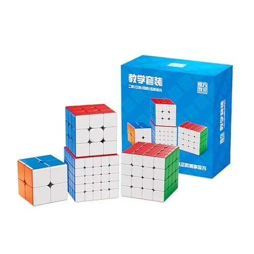Speed Cube Set, Meilong 2x2 3x3 4x4 5x5 Stickerless Speed Cubes Bundle with Gift Box (2-5 Speed Cube Set) - style: 2x2 - 5x5 speed cube set