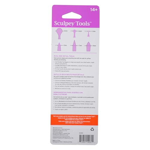 Sculpey Tools 3pc Dual End Clay Detail Tools - Sculpting & Shaping Set