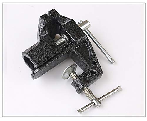 2.4" Mini Table Clamp, Small Bench Vice, New upgraded cast iron manufacturing Jewelers Hobby Clamps Craft Repair Tool Portable Work Bench Vise Black - size: mini 2.4" black