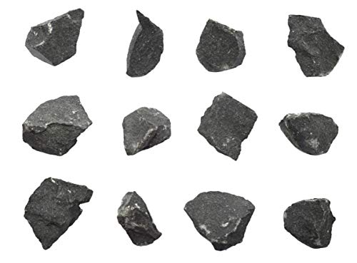 EISCO 12PK Raw Basalt, Igneous Rock Specimens - Approx. 1" - Geologist Selected & Hand Processed - Great for Science Classrooms - Class Pack