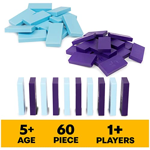Spin Master Games H5 Domino Creations Blue & Purple Classic Dominoes Set - color: Blue
