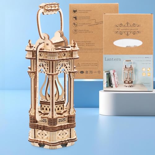 Wooden Luminous Lantern 3D DIY Puzzle - style: 8 Luminous Lantern