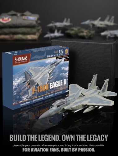 SEBUNAS 1/72 F-15EX Eagle II USAF Fighter Jet Easy Snap Build Model Toy Kit - color: Desert Yellow