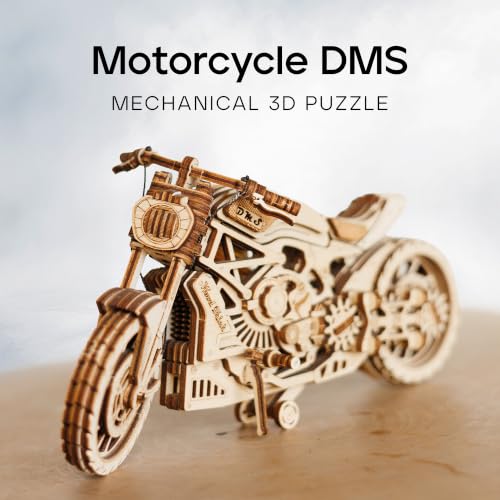 Wood Trick Motorcycle 3D Wooden Puzzles for Adults to Build