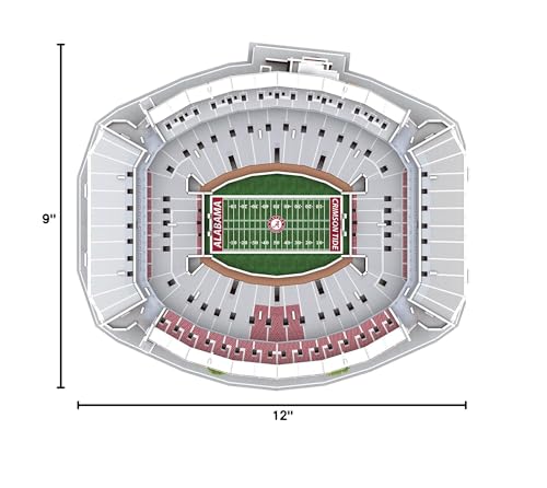 Pro Lion 3D Jigsaw Puzzle Bryant-Denny Stadium Construction Building Kits - 139 Pieces | Alabama Crimson Tide Football Gifts for Boys, Adults, Men & Kids Aged 7+ | Puzzles Games Kit for Creative Fans - color: Alabama Crimson Tide