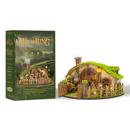 DIY Miniature House Kit The Magic Ring House 3D Wooden Puzzles - color: Diy Tiny House