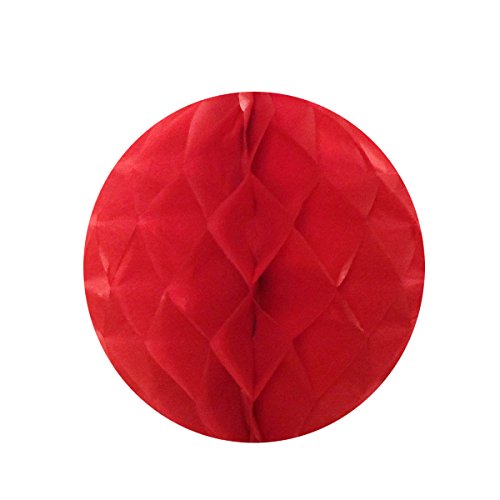 Wrapables 8" Set of 4 Tissue Honeycomb Ball Party Decorations for Weddings, Birthday Parties, Baby Showers, and Nursery Décor, Red - color: Red, Set of 4