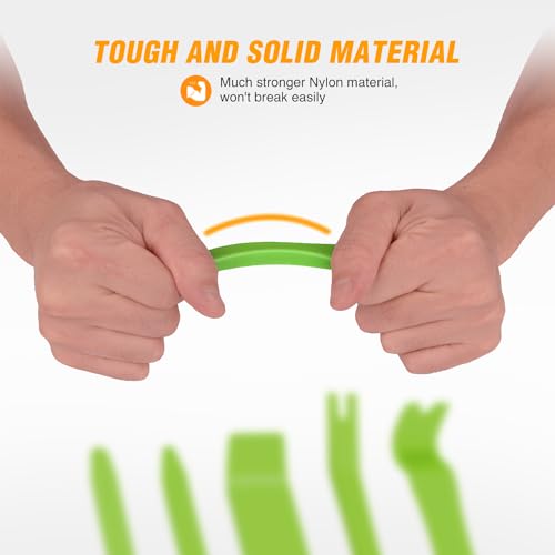 GOOACC 6PCS Auto Trim Removal Tool Kit No-Scratch - color: Green, size: 6PCS Trim Removal