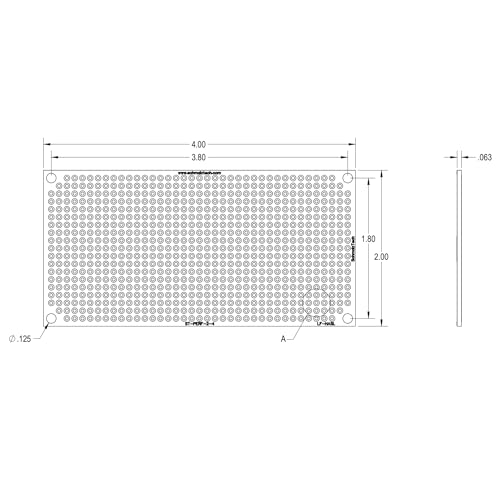 Double Sided LF HASL Perf Board, PCB Board, Electronic Circuit Board for DIY Prototype Circuit, FR4, Plated Through Hole Solder Prototype Board, ST-PERF-2-4 (2" x 4") - style: 2" x 4"