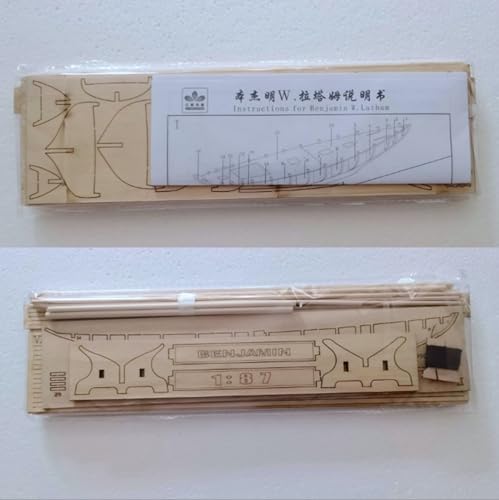 Avtytsda 1/87 Scale DIY Hobby Wooden Ship Science Equipmen Assembly Model Boat Kits Sailing Boat Kit Ship Craft Laser-Cut Model Kits to Build - size: 1/87