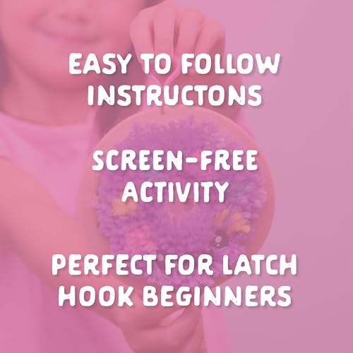 LatchKits Mini Donut - Latch Hook Kits for Kids, Arts and Crafts, Yarn Art, Kids Crafts, Toys for Girls, Birthday Gift for Girls, Easy to Follow Patten, Hook Included, Craft Kits, Ages 6+ - style: Mini Donut