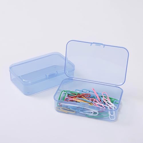 LJY 28 Blue Rectangular Plastic Boxes, 3.3 x 2.2 x 1 in for Packing Samples - color: Blue, size: 3.3 x 2.2 x 1 inch