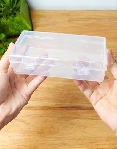 LJY 6 Clear Rectangular Plastic Boxes, 7.3 x 3.5 x 1.8 in for Nail Art - color: Transparent, size: 7.3 x 3.5 x 1.8 inch