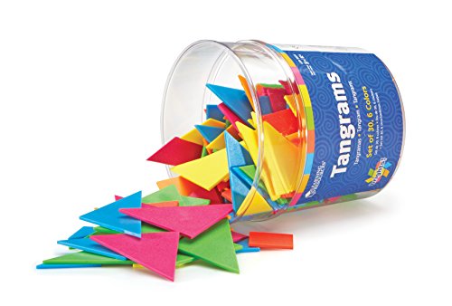 Learning Resources Brights! Tangrams Class Pack, Shape Recognition, 30