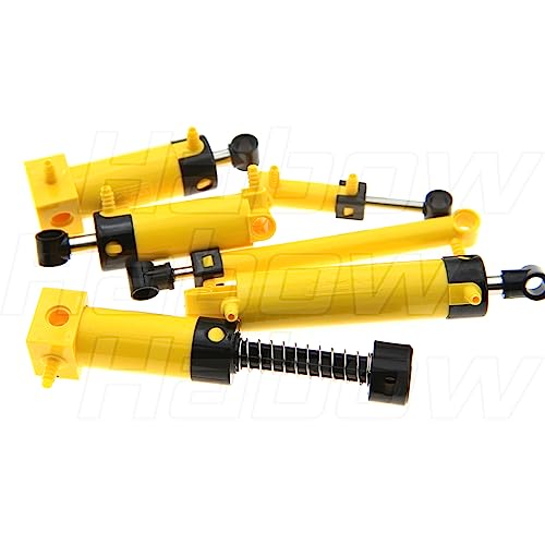 Habow 19Pcs Pneumatic-Technic-Parts Kit Compatible with Lego-Pneumatic Cylinders-Air-Pump Pressure Rod Switch Piston Hose Technic Linear Actuator MOC-Replacement-Parts.