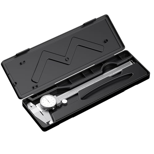 HDLNKAK Dial Caliper Shockproof with Watch 0-9" Range - color: Silver