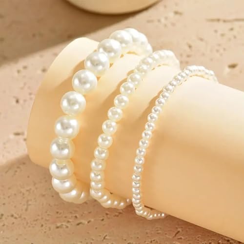 1668 Pcs Bracelet Making Kit Pearl Beads for Bracelets for Adult - color: 06-Off-White