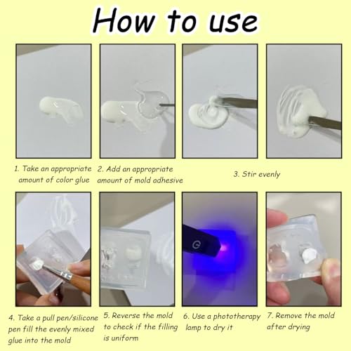 1 Pcs Silicone Nail Molds 3D Gel Nail Art Molds Flowers Nail Art Molds Various Shapes Design Embossed Silicone Mold Making DIY Flower Carved Template Blossom Nails Mold Carving Mould for Women - color: Styl 2