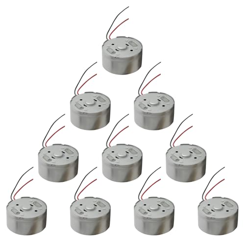 Piutouyar 10 Pcs Mini Electric Motor with Wire, 3.7 V 5000RPM