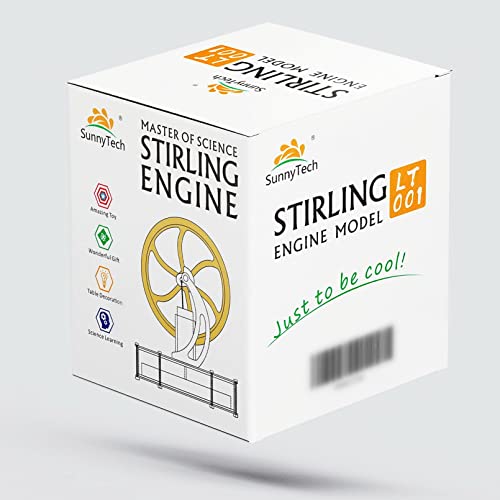Sunnytech Low Temperature Stirling Engine Motor Steam Heat Education Model Toy Kit For mechanical skills (LT001) - color: Gold