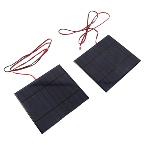 2pcs Polycrystalline Solar Panel Cell Power Module - DC5V 500mA for DIY Projects, High Efficiency Solar Charger with 100cm Cable
