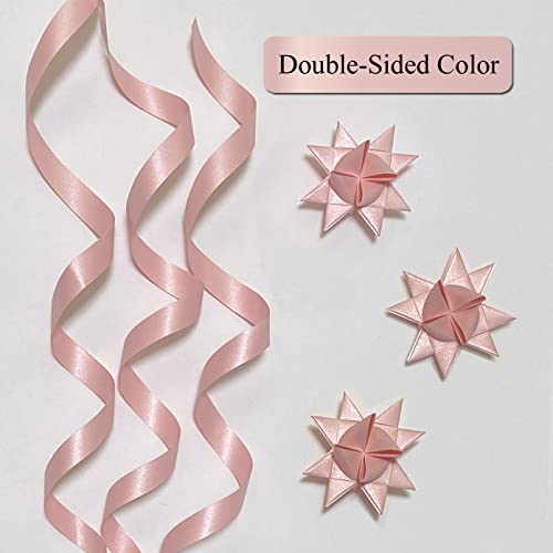 Pearlescent Pink Paper Strips for Weaving Projects (Single Color Packs). Paper Strips for Moravian Stars, German Stars and Froebel Stars. 50 Strips per Pack (Pearl Pink, 3/4 x 19 inch) - color: Pearl pink, 3/4 x 19 inch