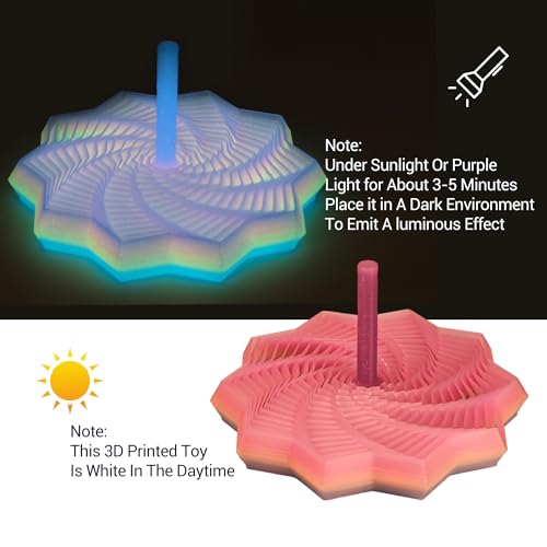 2 Pcs 3D Printed Expanded Sensory Fidget Star, Colorful Fractal Fidget Hexagon with Handles Whirling Spiral Design Star Shaped Toys for Stress Relief - color: Fractal Fidget 2 Pcs