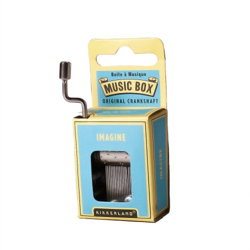 Kikkerland Imagine Crank Music Box Sivler - style: Imagine