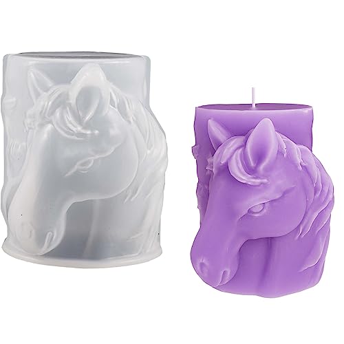 Pegasus Cylinder Animal Resin Casting Silicone Mold for Home Decor & Candle Making Wave Spiral Mold - color: animal-column-pegasus