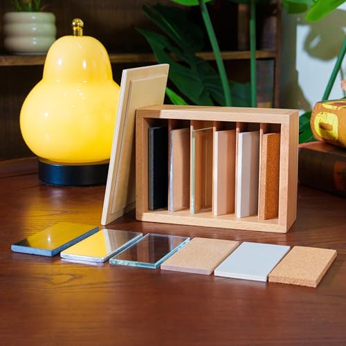 Premium Montessori Thermic Tablets, Sensorial Materials for Kids, Temperature Discrimination Toys, Beechwood Montessori Toys for Ages 3-6, Educational Science Materials Sensory Toys for Toddlers