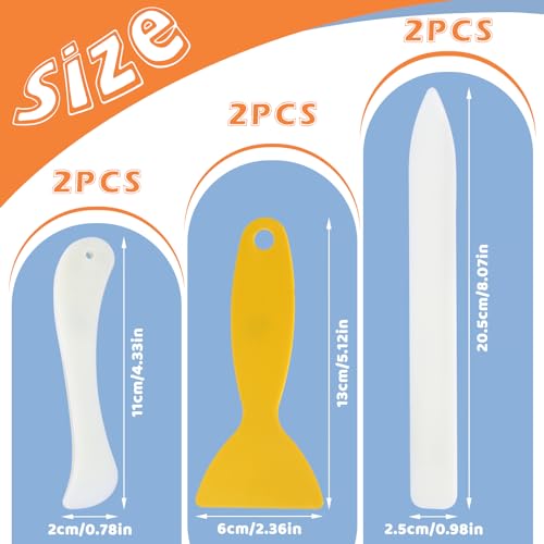 Wonvoc 6 pcs Bone Folders, Crease Makers, Scoring Tool, Bone Folder Tool - size: 6 pcs